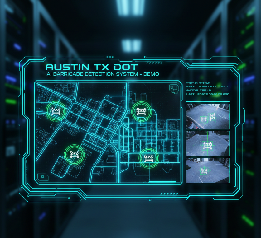 Austin TX DOT AI Barricade Detection System